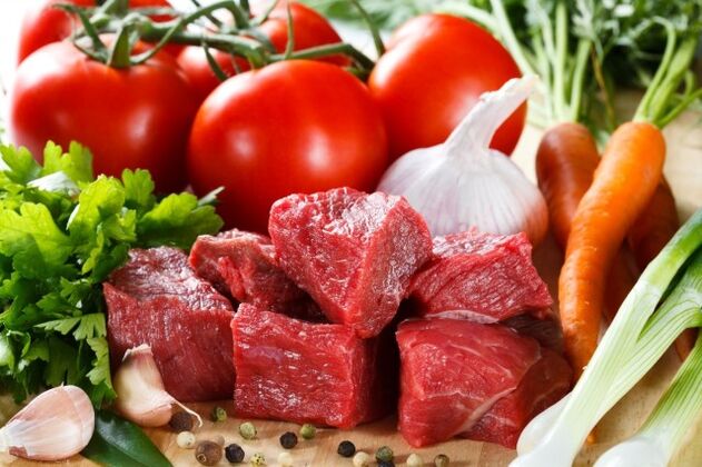lihaa ja vihanneksia Dukan-ruokavalioon