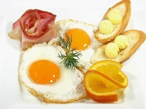 paistetut munat pekonilla kielletty ruoka gastriitissa